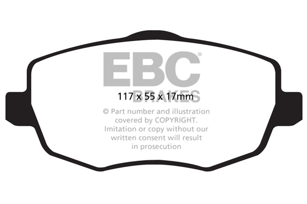 Pastiglie Freno EBC Ultimax DPX2043 per Lancia Ypsilon