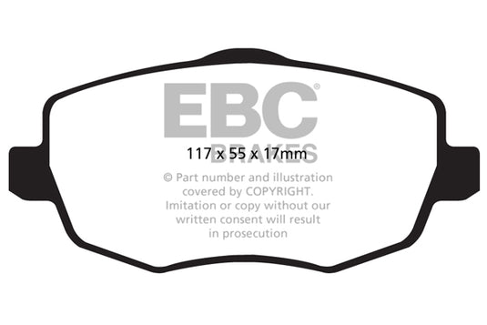 Pastiglie Freno EBC Ultimax DPX2043 per Lancia Ypsilon