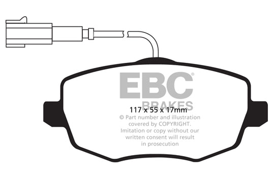 Pastiglie Freno EBC Ultimax DPX2044 per Lancia Ypsilon