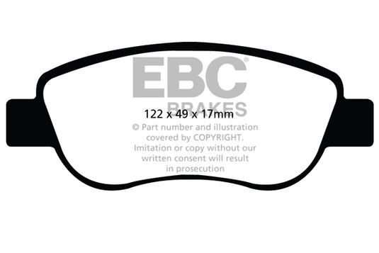 Pastiglie Freno EBC Ultimax DPX2045 per Renault Megane Hatch (Mk2), Renault Megane Saloon (Mk2) e altre