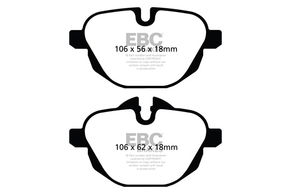 Pastiglie Freno EBC Greenstuff DP62047 per BMW X3 (G01), BMW X3 (F25) e altre