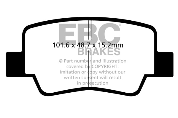 Pastiglie Freno EBC Greenstuff DP22051 per Toyota Verso
