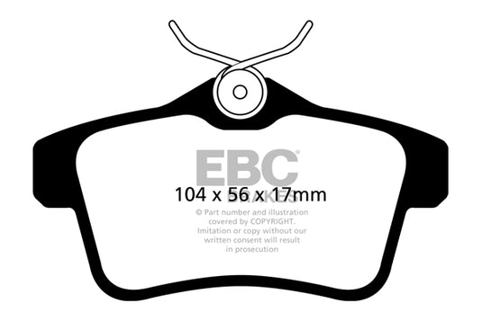 Pastiglie Freno EBC Ultimax DPX2053 per Citroen DS5, Citroen DS4 e altre