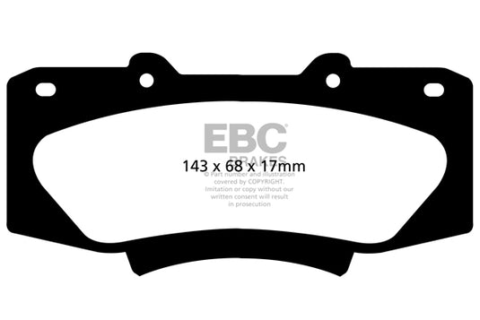 Pastiglie Freno EBC Ultimax DPX2054 per Toyota Hi-Lux, Toyota Hi-Lux (Single Cab) e altre
