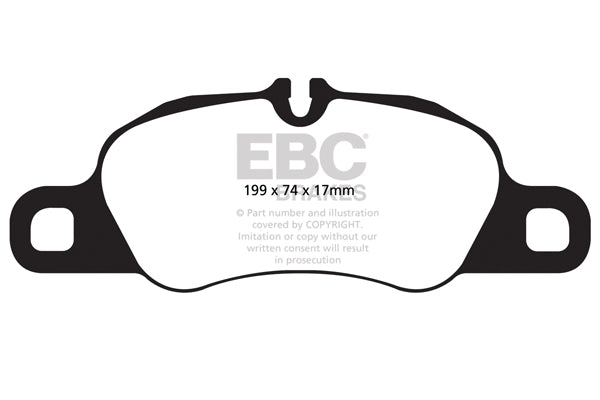 Pastiglie Freno EBC Redstuff DP32057C per Porsche 911 (997) (in ghisa disco Only), Porsche 911 (991) (in ghisa disco Only) e altre