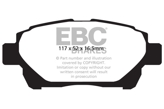 Pastiglie Freno EBC Ultimax DPX2061 per Toyota iQ e Aston Martin Cygnet
