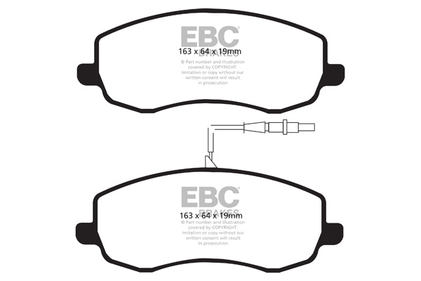 Pastiglie Freno EBC Ultimax DPX2062 per Citroen C8, Fiat Ulysse e altre