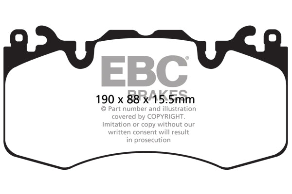 Pastiglie Freno EBC Yellowstuff DP42064R per Land Rover Range Rover Sport (L494), Land Rover Range Rover (L405) e altre
