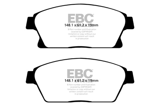 Pastiglie Freno EBC Ultimax DPX2067 per Opel Astra (J), Vauxhall Astra (J) e altre