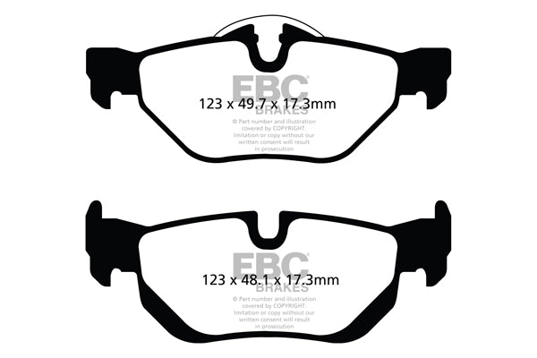 Pastiglie Freno EBC Ultimax DPX2069 per BMW X1 (E84), BMW Serie 3 (E91) e altre