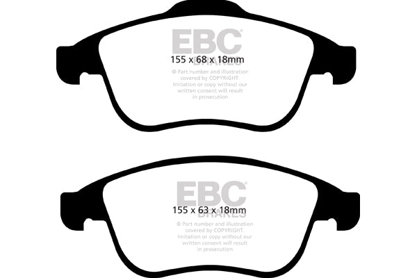 Pastiglie Freno EBC Ultimax DPX2071 per Renault Laguna 3 Coupe, Renault Grand Scenic e altre