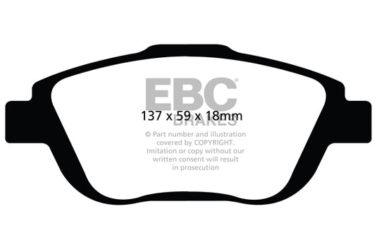Pastiglie Freno EBC Ultimax DPX2073 per DS DS3, Citroen DS3 e altre