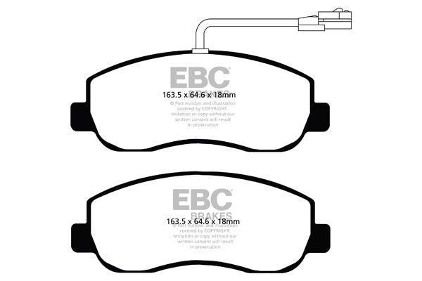 Pastiglie Freno EBC Ultimax DPX2083 per Nissan NV400, Renault Master e altre