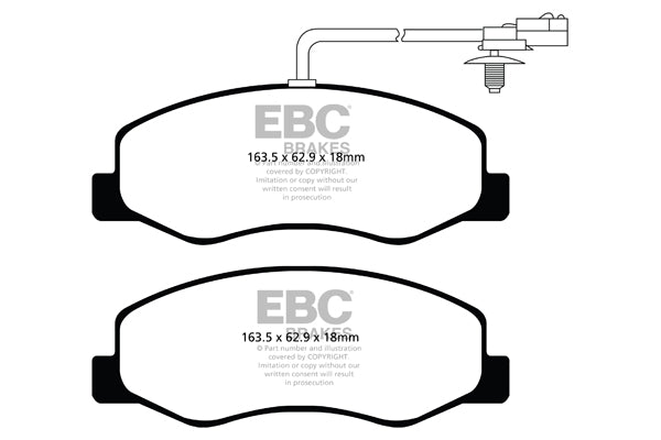 Pastiglie Freno EBC Ultimax DPX2085 per Nissan NV400, Renault Master e altre