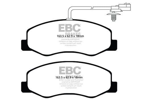 Pastiglie Freno EBC Ultimax DPX2085 per Nissan NV400, Renault Master e altre
