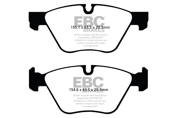 Pastiglie Freno EBC Redstuff DP32088C per BMW Serie 5 (F10), BMW Serie 5 (F11) e altre