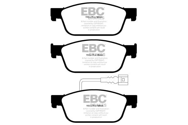 Pastiglie Freno EBC Greenstuff DP22096 per Volkswagen Transporter (Kombi)/Camper Van e Volkswagen Caravelle