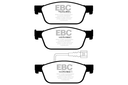 Pastiglie Freno EBC Ultimax DPX2096 per Volkswagen Transporter (Kombi)/Camper Van e Volkswagen Caravelle