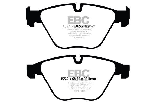 Pastiglie Freno EBC Redstuff DP32103C per BMW Serie 5 (F11), BMW Serie 5 (F10) e altre