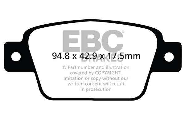 Pastiglie Freno EBC Ultimax DPX2107 per Fiat Bravo, Alfa Romeo Mi.To e altre