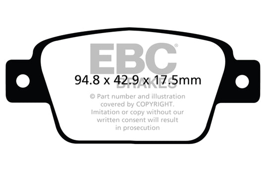 Pastiglie Freno EBC Ultimax DPX2107 per Fiat Bravo, Alfa Romeo Mi.To e altre