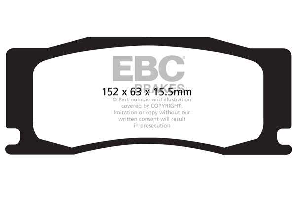 Pastiglie Freno EBC Yellowstuff DP42111R per Jaguar XKR, Mitsubishi Lancer Evo 10 e altre