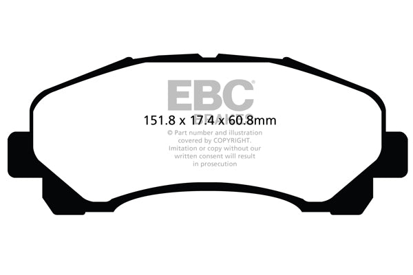 Pastiglie Freno EBC Greenstuff DP62113 per Isuzu D-MAX e Isuzu Rodeo