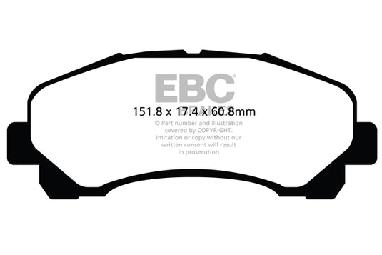 Pastiglie Freno EBC Ultimax DPX2113 per Isuzu D-MAX e Isuzu Rodeo