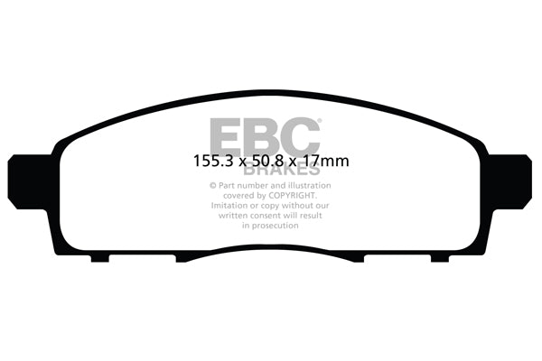 Pastiglie Freno EBC Ultimax DPX2122 per Nissan Evalia, Nissan NV200 Combi e altre