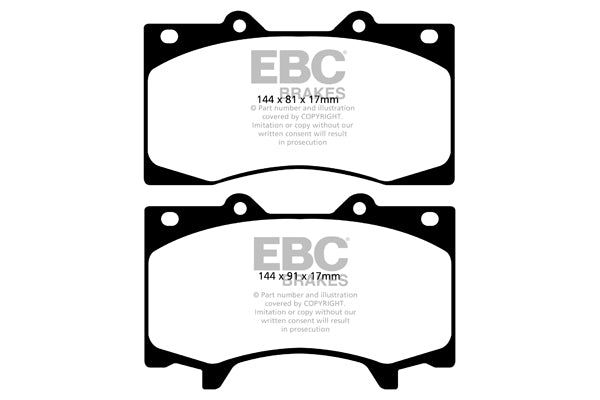 Pastiglie Freno EBC Yellowstuff DP42125R per Nissan Patrol