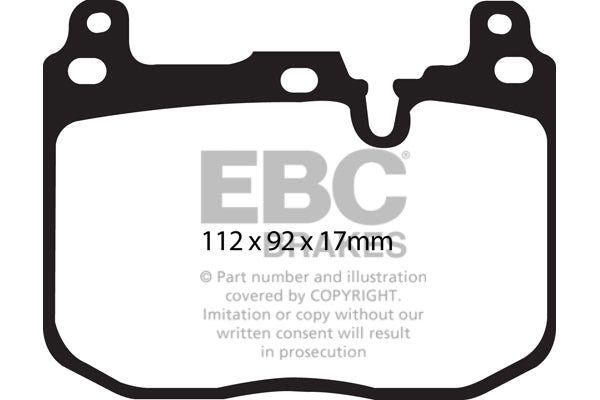Pastiglie Freno EBC Orangestuff DP92130 per BMW Serie 3 (F30), BMW Serie 3 (F31) e altre