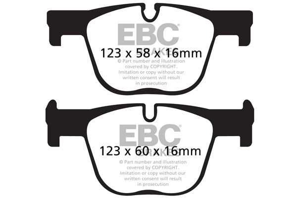 Pastiglie Freno EBC Redstuff DP32131C per BMW Serie 3 (F30), BMW Serie 3 (F31) e altre