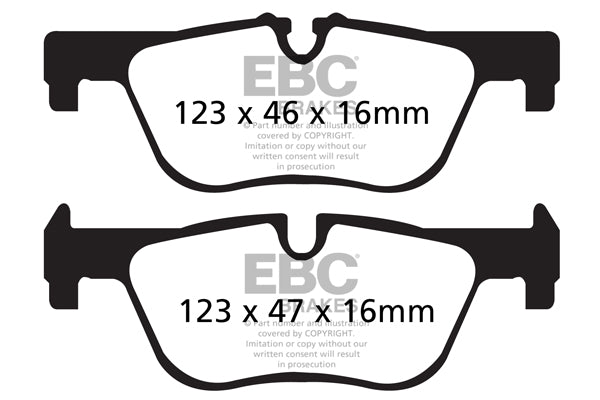 Pastiglie Freno EBC Ultimax DPX2132 per BMW Serie 3 (F30), BMW Serie 3 (F31) e altre
