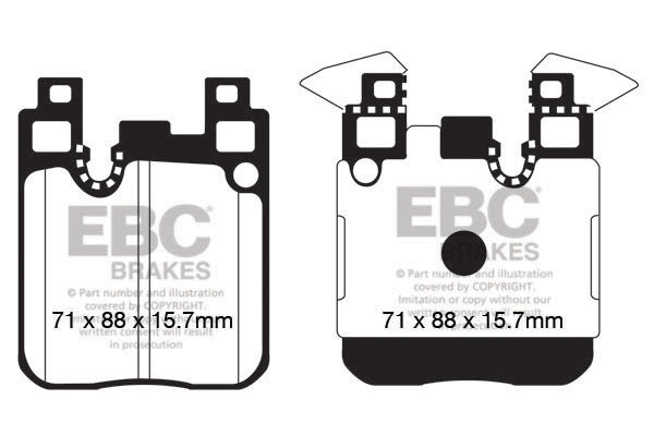 Pastiglie Freno EBC Yellowstuff DP42133R per BMW Serie 3 (F30), BMW Serie 3 (F31) e altre