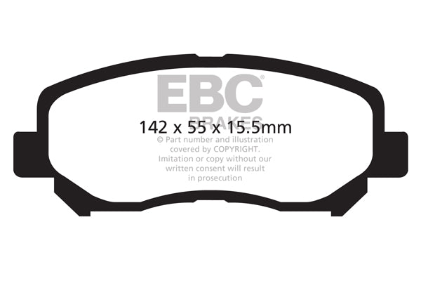 Pastiglie Freno EBC Greenstuff DP22134 per Mazda CX-5 (1st Gen) e Mazda CX-5 (2nd Gen)