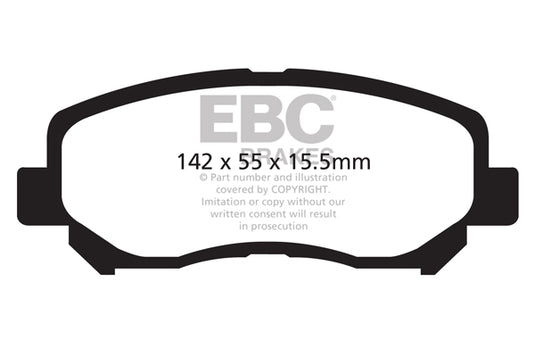 Pastiglie Freno EBC Ultimax DPX2134 per Mazda CX-5 (1st Gen) e Mazda CX-5 (2nd Gen)