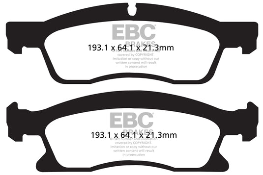 Pastiglie Freno EBC Ultimax DPX2136 per Dodge Durango e Jeep Grand Cherokee