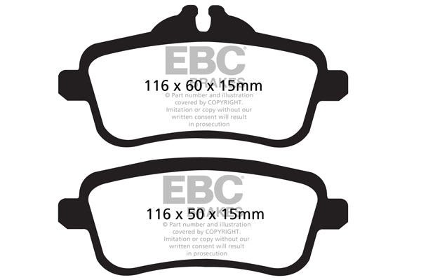 Pastiglie Freno EBC Yellowstuff DP42137R per Mercedes-Benz Classe GLE (X292), Mercedes-Benz Classe M (W166) e altre