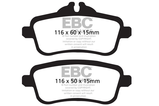 Pastiglie Freno EBC Ultimax DPX2137 per Mercedes-Benz Classe GLE (X292), Mercedes-Benz Classe M (W166) e altre