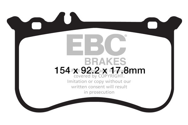 Pastiglie Freno EBC Yellowstuff DP42138R per Mercedes-Benz CLS (C218), Mercedes-Benz CLS Shooting Brake (X218) e altre