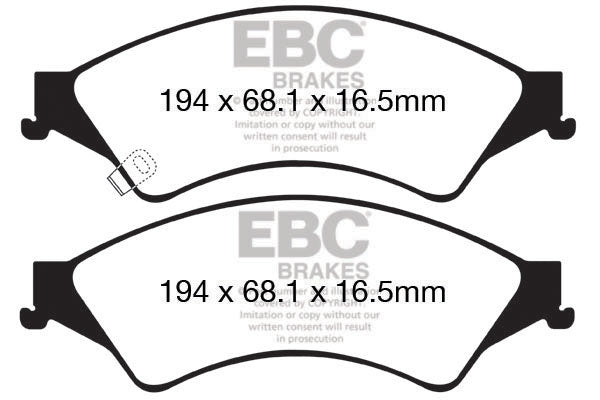 Pastiglie Freno EBC Ultimax DPX2140 per Ford Everest (2nd Gen), Ford Ranger e altre