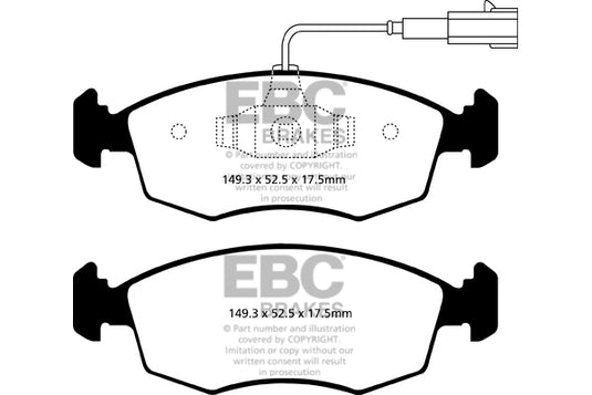 Pastiglie Freno EBC Ultimax DPX2141 per Fiat Punto, Fiat Punto Evo e altre
