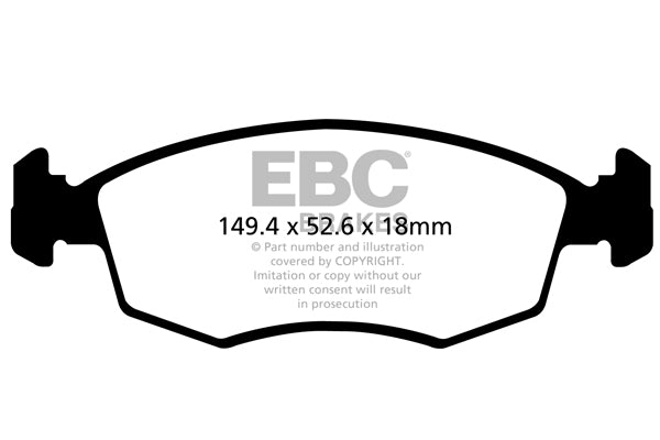 Pastiglie Freno EBC Ultimax DPX2142 per Fiat Panda, Chrysler Ypsilon e altre