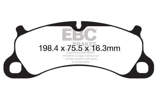 Pastiglie Freno EBC Yellowstuff DP42144R per Porsche 911 (991) (in ghisa disco Only) e Porsche 911 (991/2) (in ghisa disco Only)