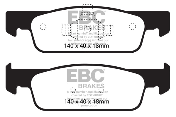 Pastiglie Freno EBC Ultimax DPX2146 per Renault Clio (Mk4), Dacia Logan e altre
