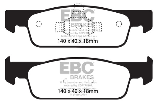 Pastiglie Freno EBC Ultimax DPX2146 per Renault Clio (Mk4), Dacia Logan e altre