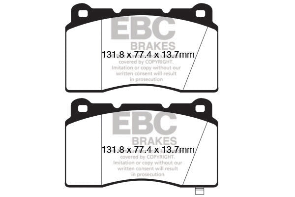 Pastiglie Freno EBC Redstuff DP32147C per Hyundai Genesis Coupe, Holden Commodore (VE) e altre