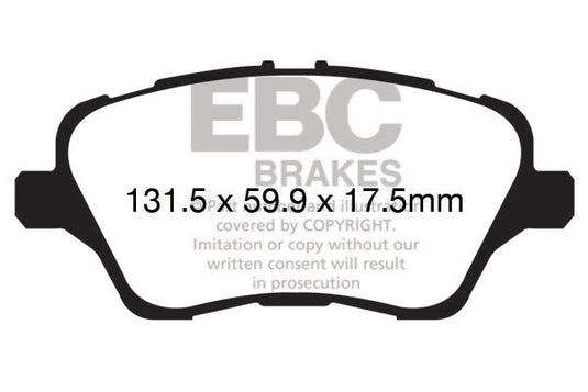 Pastiglie Freno EBC Ultimax DPX2149 per Ford B-Max, Ford Tourneo Courier e altre