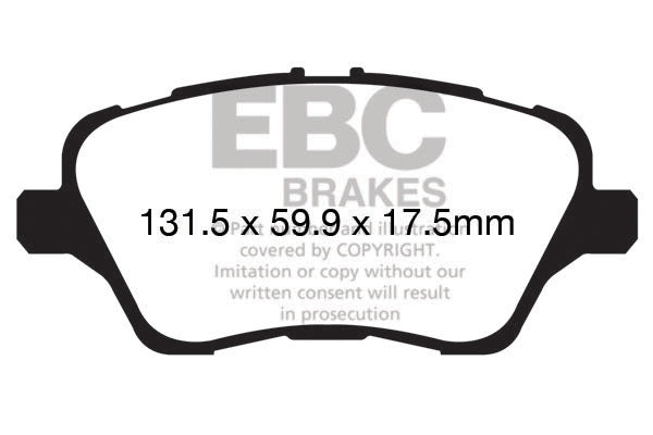 Pastiglie Freno EBC Orangestuff DP92149 per Ford Fiesta (Mk7), Ford Fiesta (Mk8) e altre
