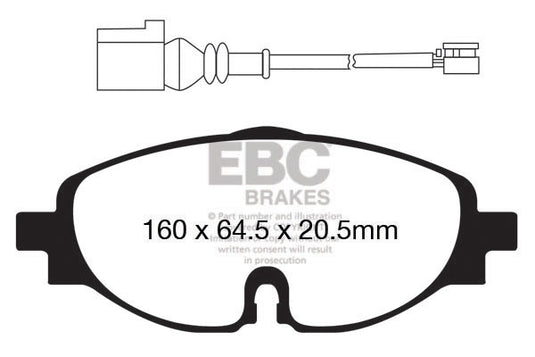 Pastiglie Freno EBC Ultimax DPX2150 per Volkswagen Golf (Mk7), Skoda Octavia (5E) e altre